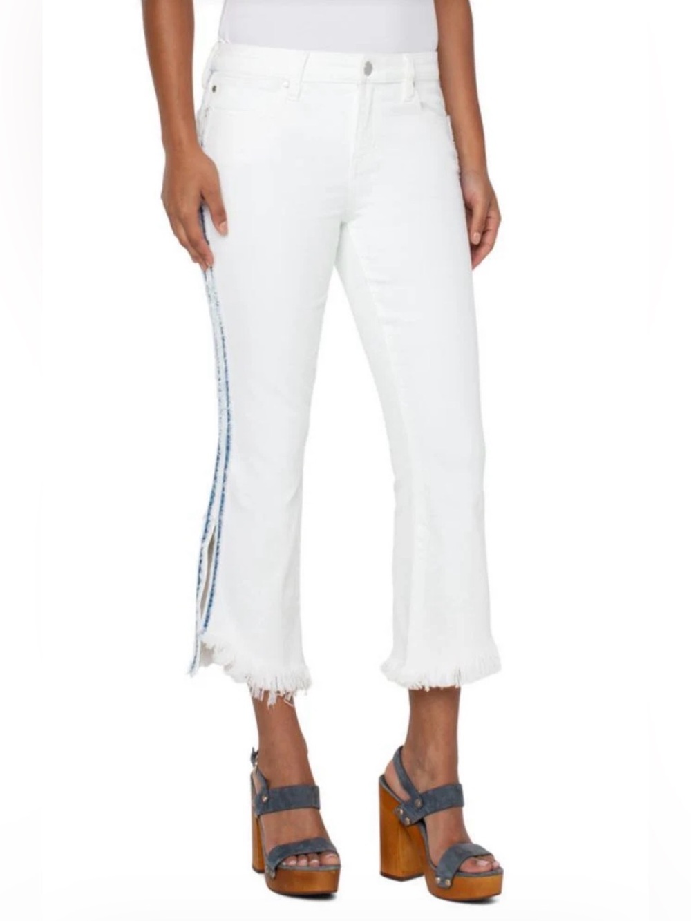 Liverpool Los Angeles Hannah Crop Flare Fray & Slit jeans
